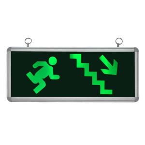 Placa de Sinalização para Escada de Emergência À Direita de LED UN-01 - UNIK Iluminação