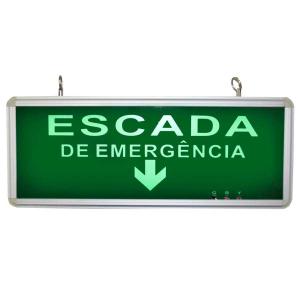 Placa de Sinalização para Escada de Emergência de LED UN-05 - UNIK Iluminação