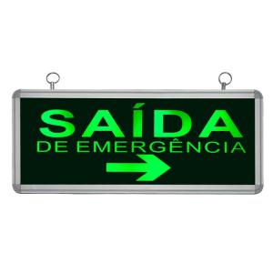 Placa de Sinalização para Saída de Emergência Á Direita de LED UN-06 - UNIK Iluminação