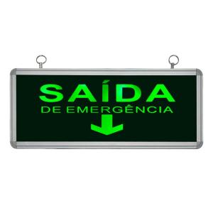 Placa de Sinalização para Saída de Emergência de LED UN-16 - UNIK Iluminação