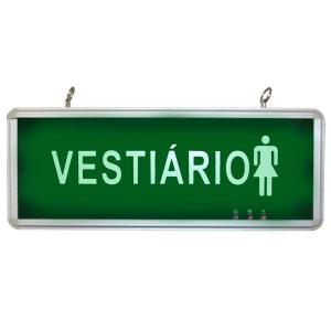 Placa de Sinalização para Vestiário Feminino de LED UN-22 - UNIK Iluminação